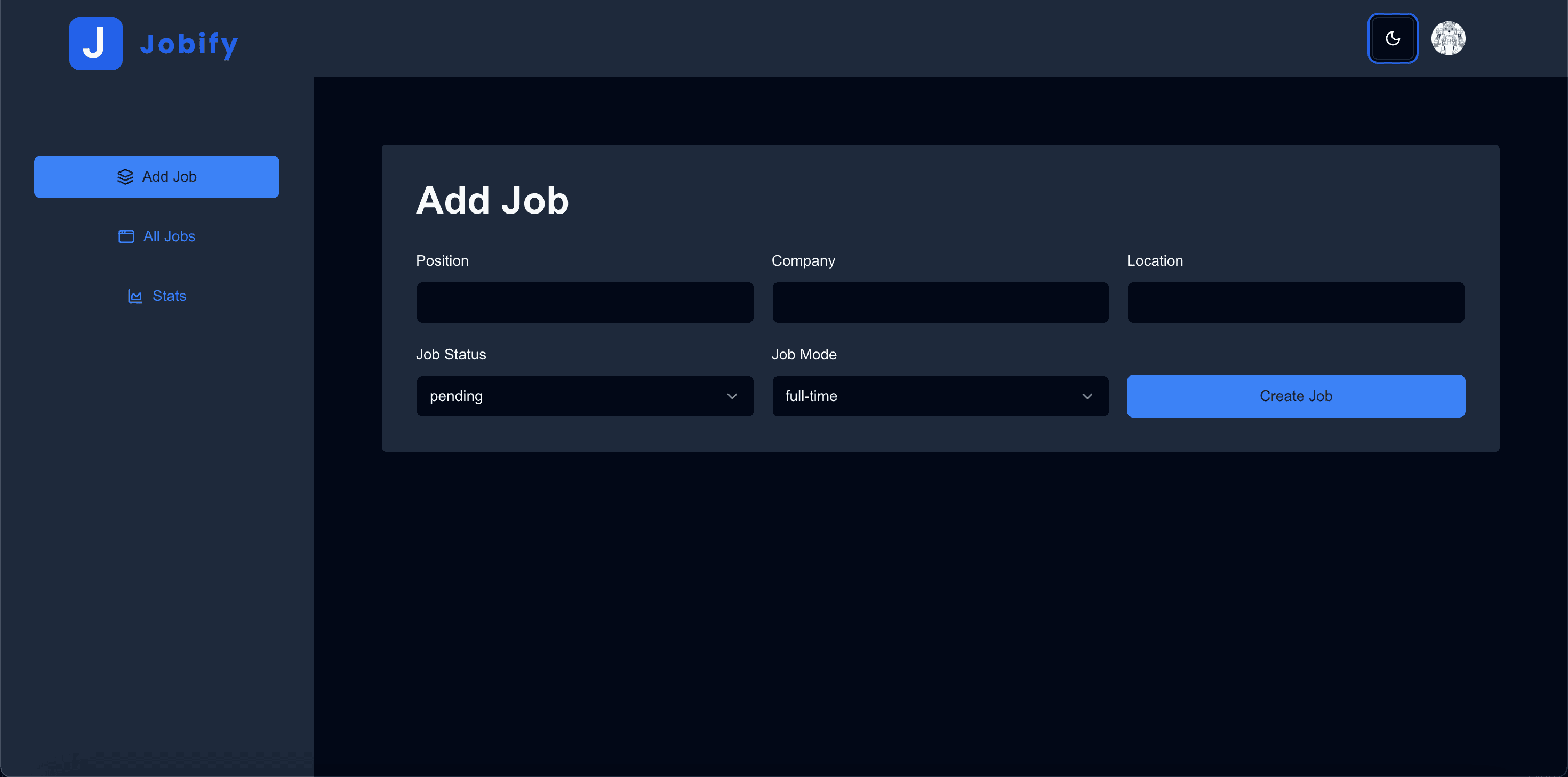 Screenshot of Jobs Center